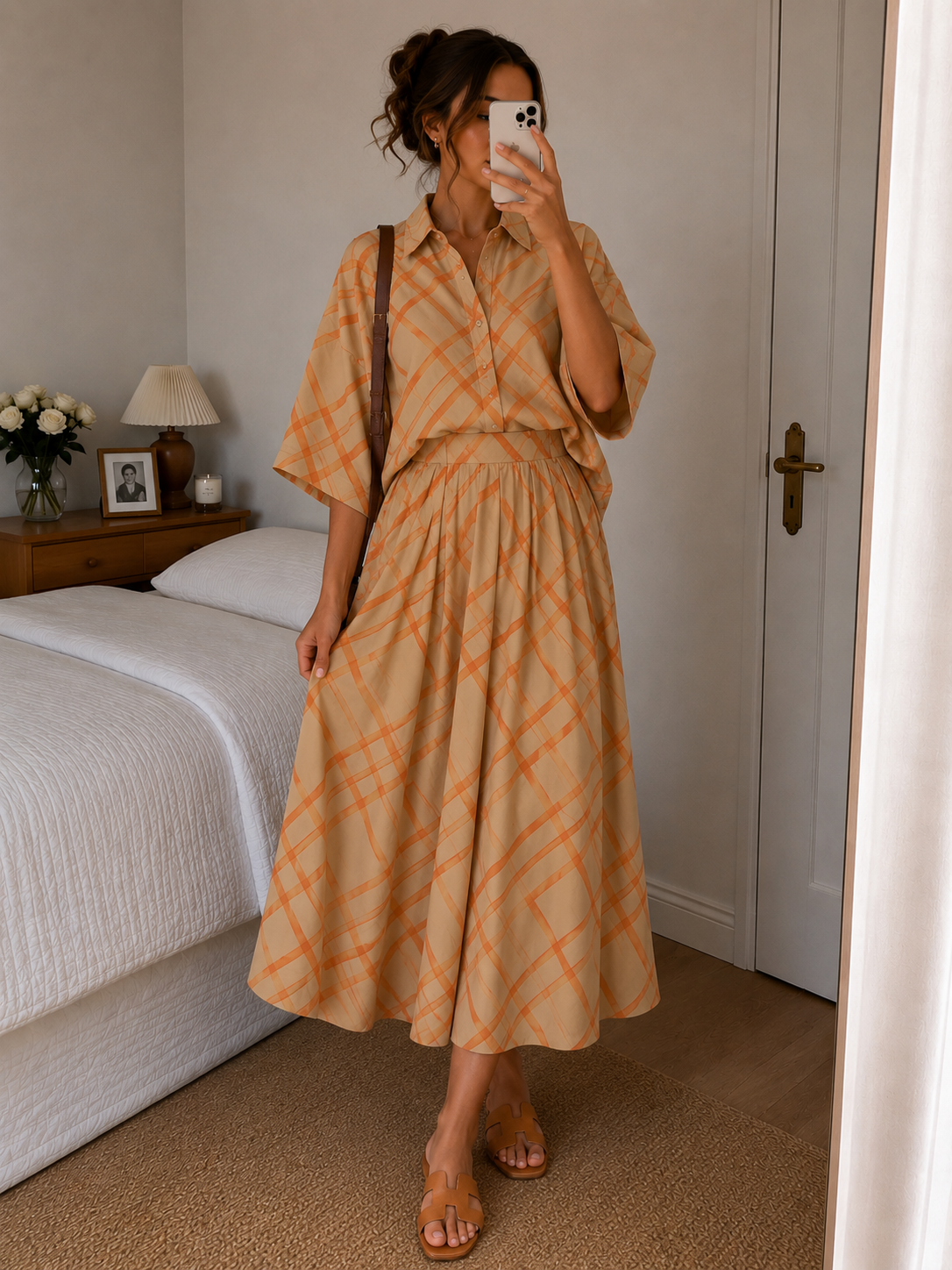 Ensemble CAPUCINE - beige/orange