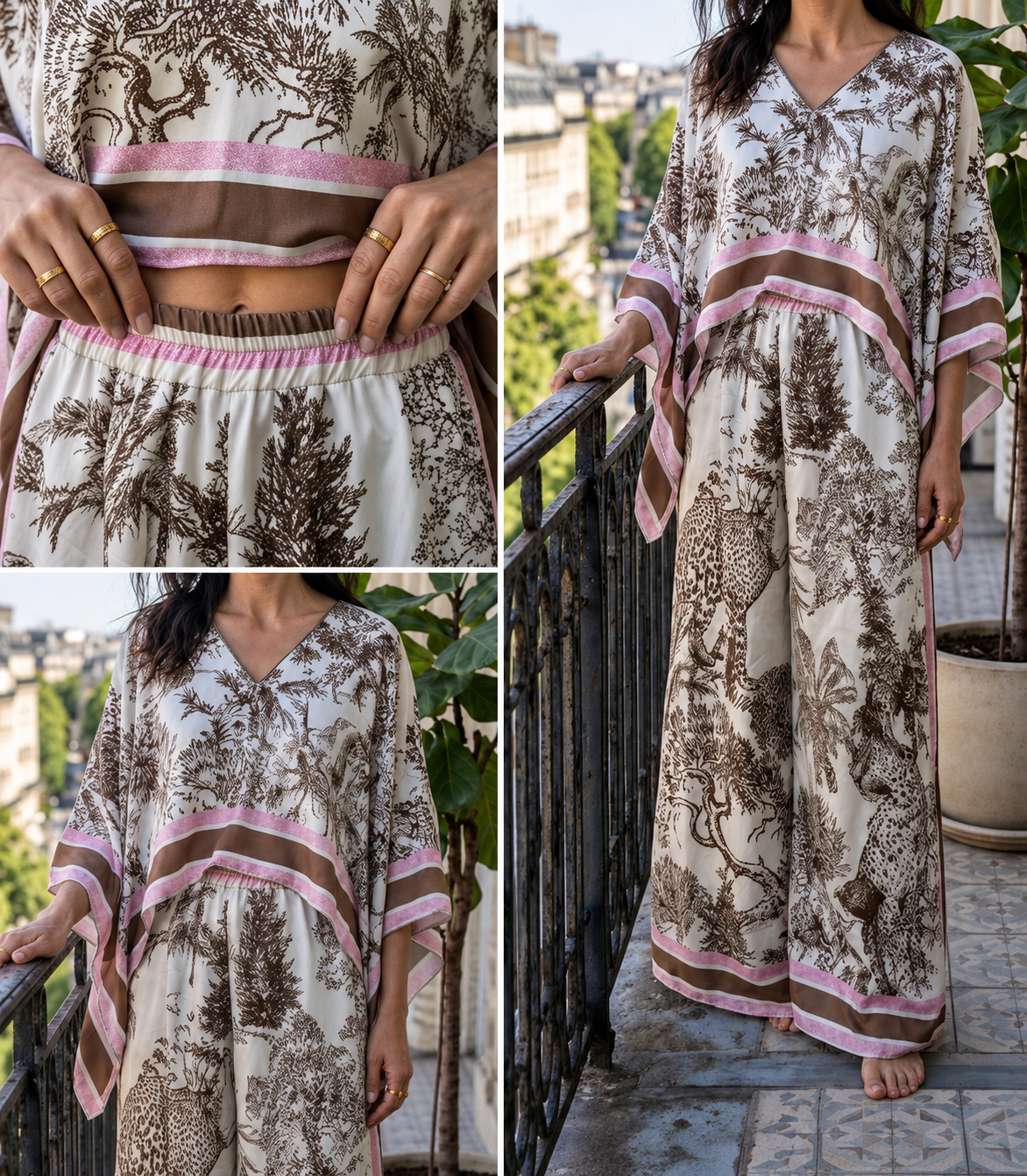 Ensemble MILLA - marron/rose