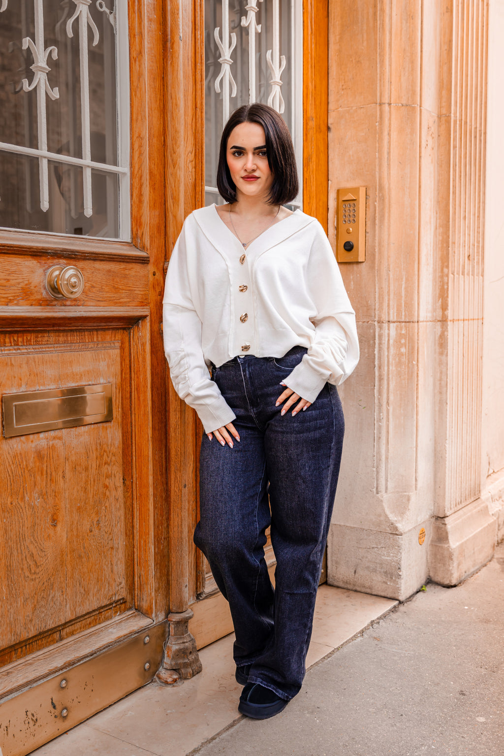 Pull/Gilet SARAH Blanc