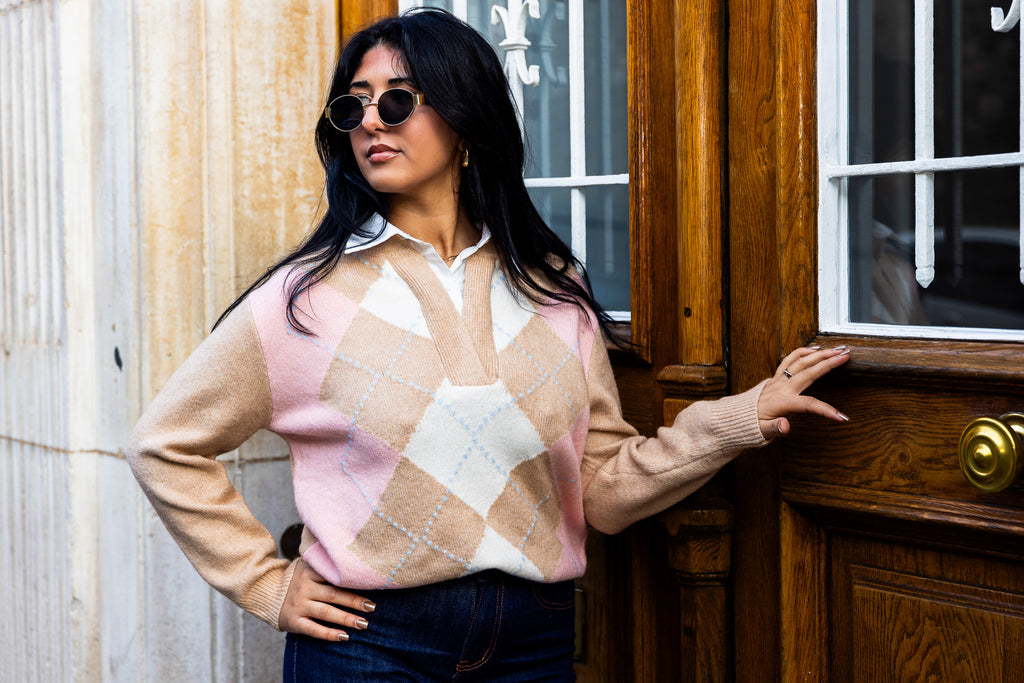 Pull CLARA Camel/Rose