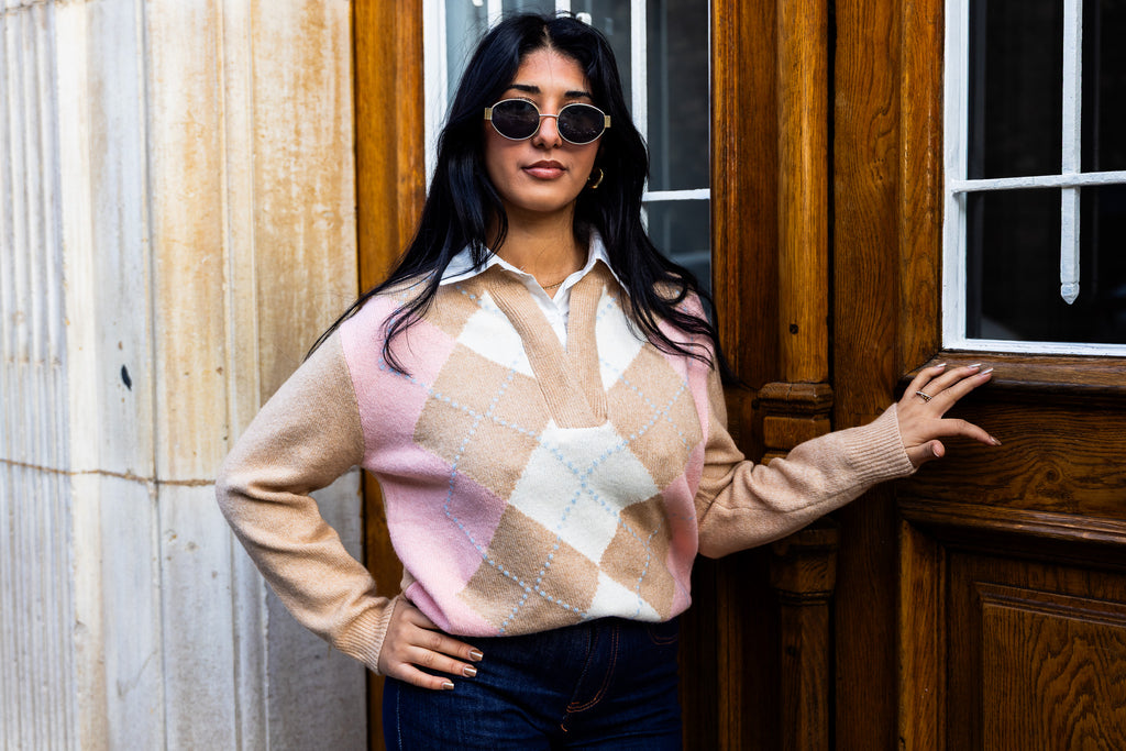 Pull CLARA Camel/Rose