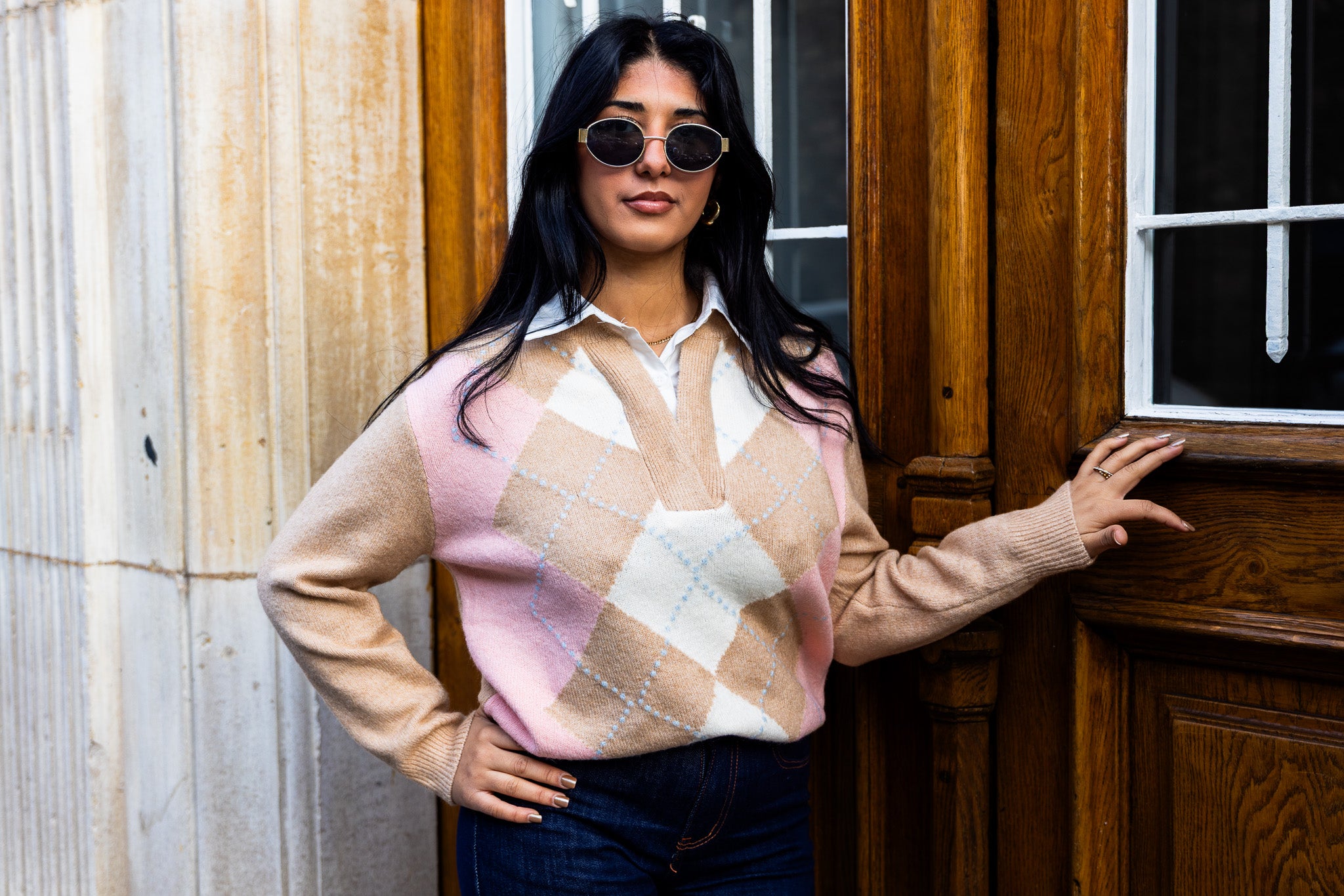 Pull CLARA Camel/Rose