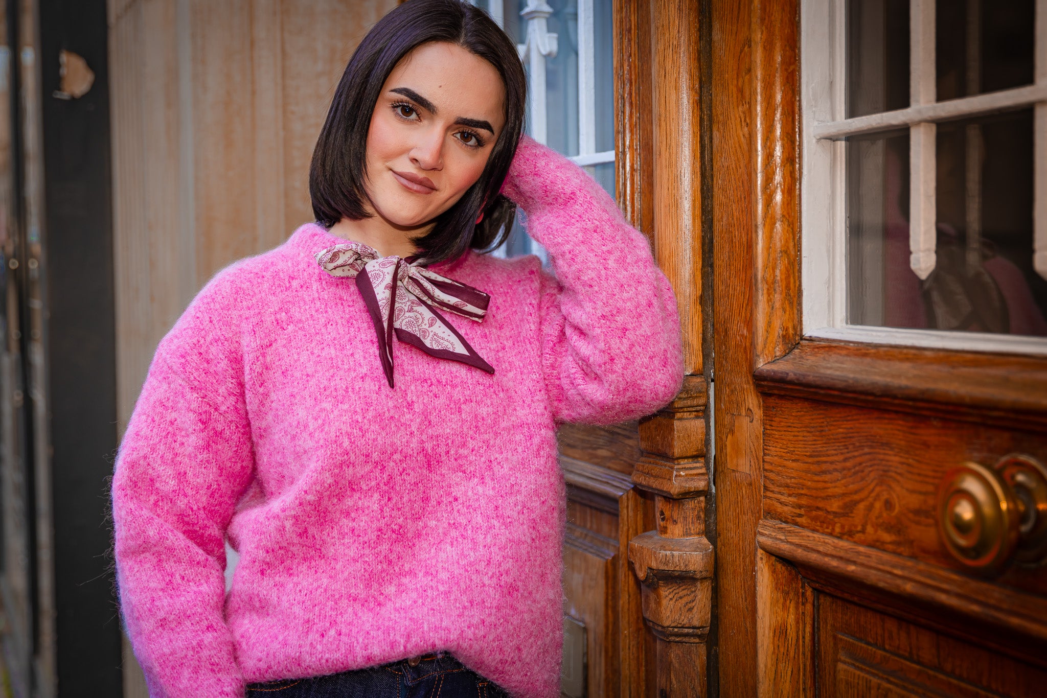 Pull LISA rose/bordeaux.