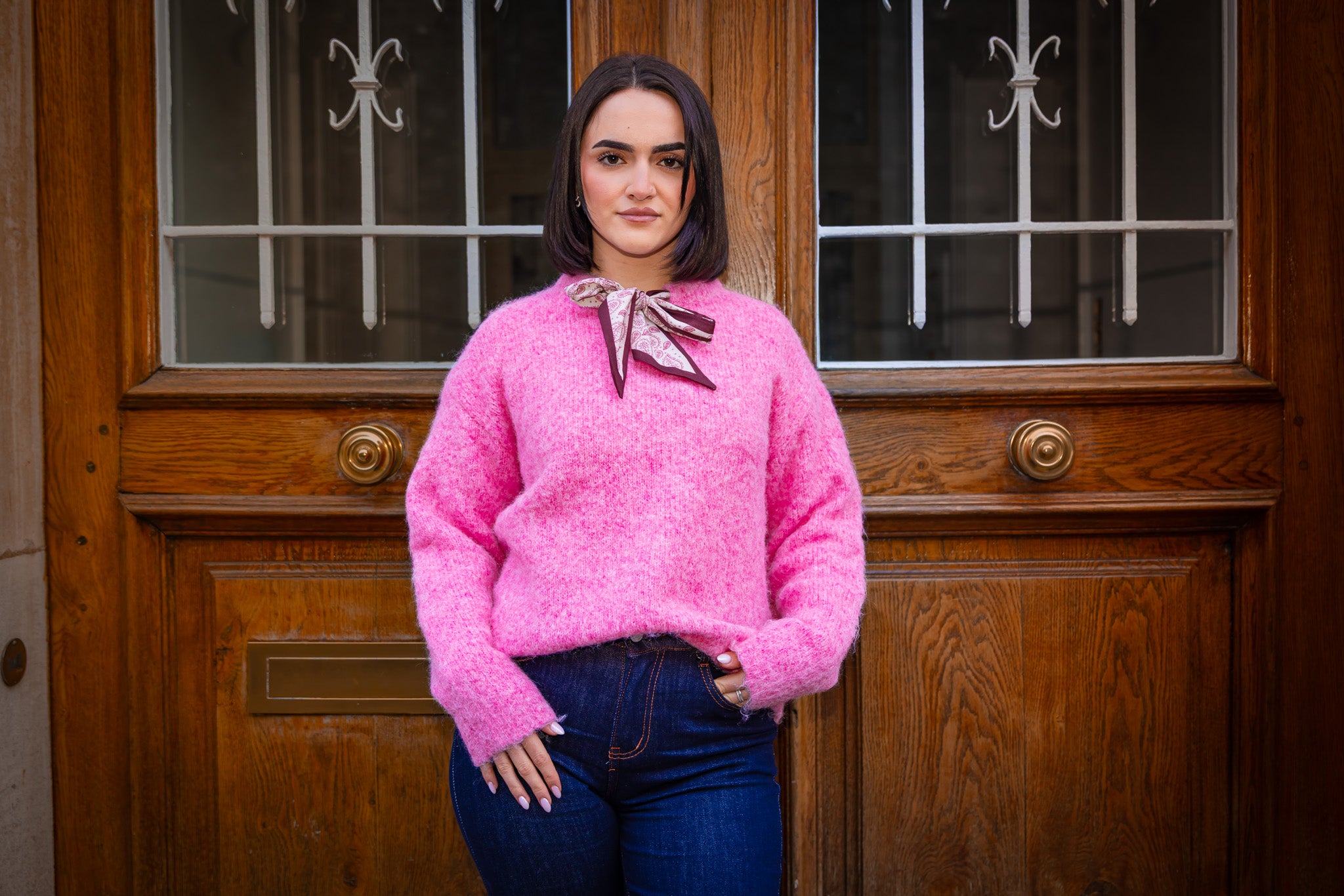 Pull LISA rose/bordeaux.