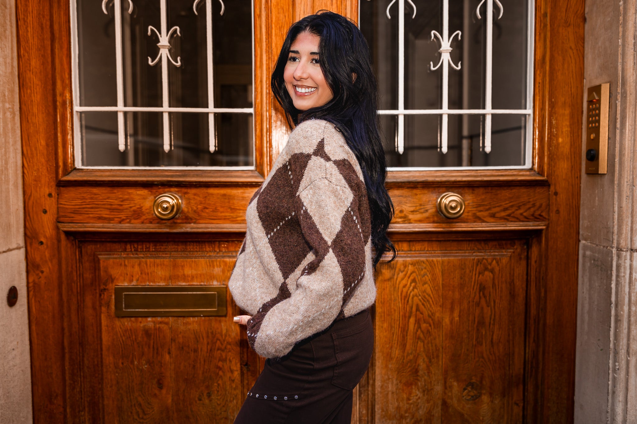 Pull CLAIRE beige/marron