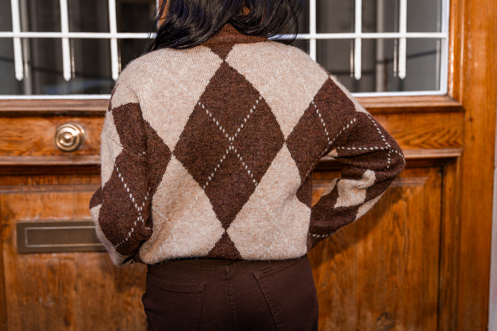 Pull CLAIRE beige/marron