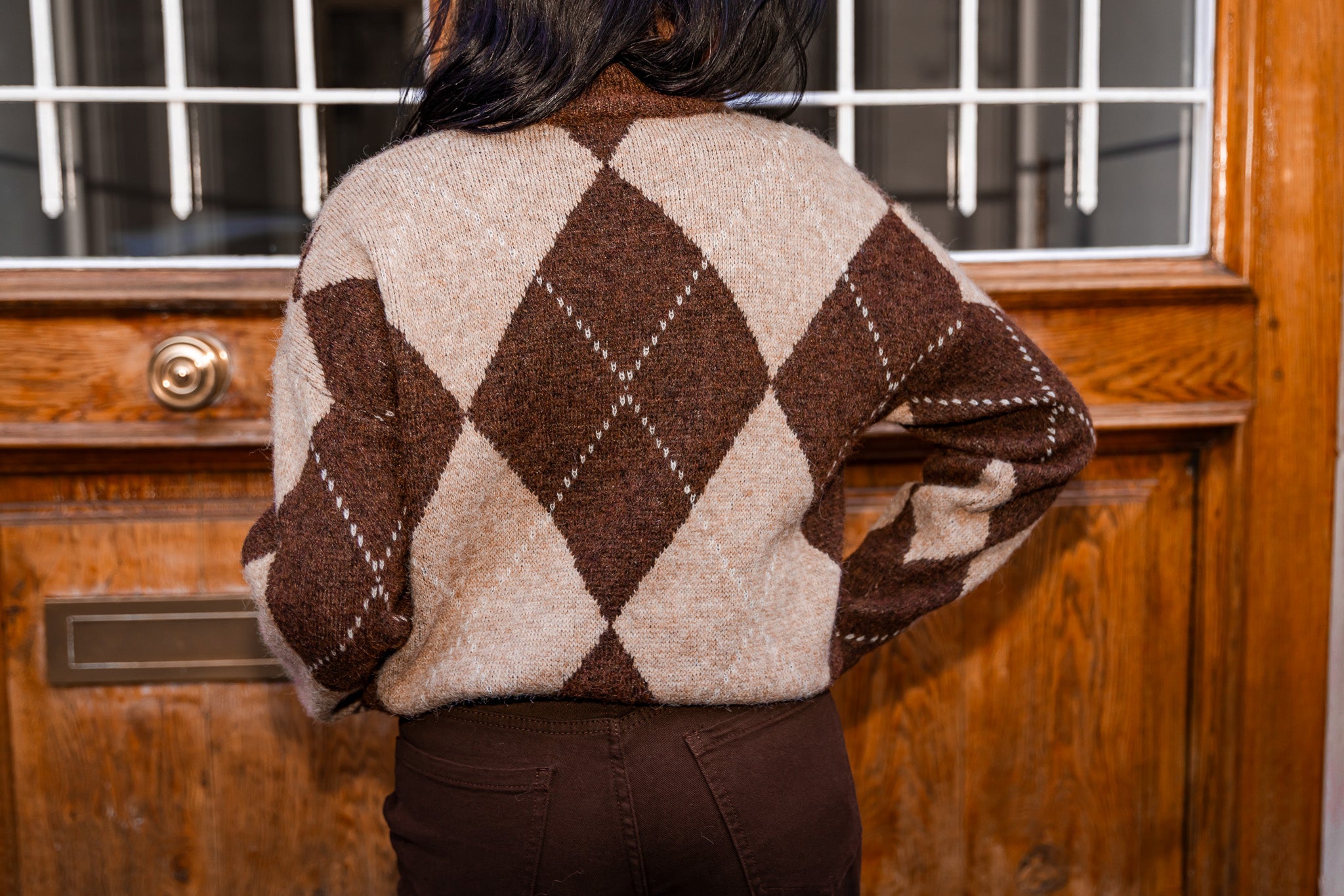 Pull CLAIRE beige/marron