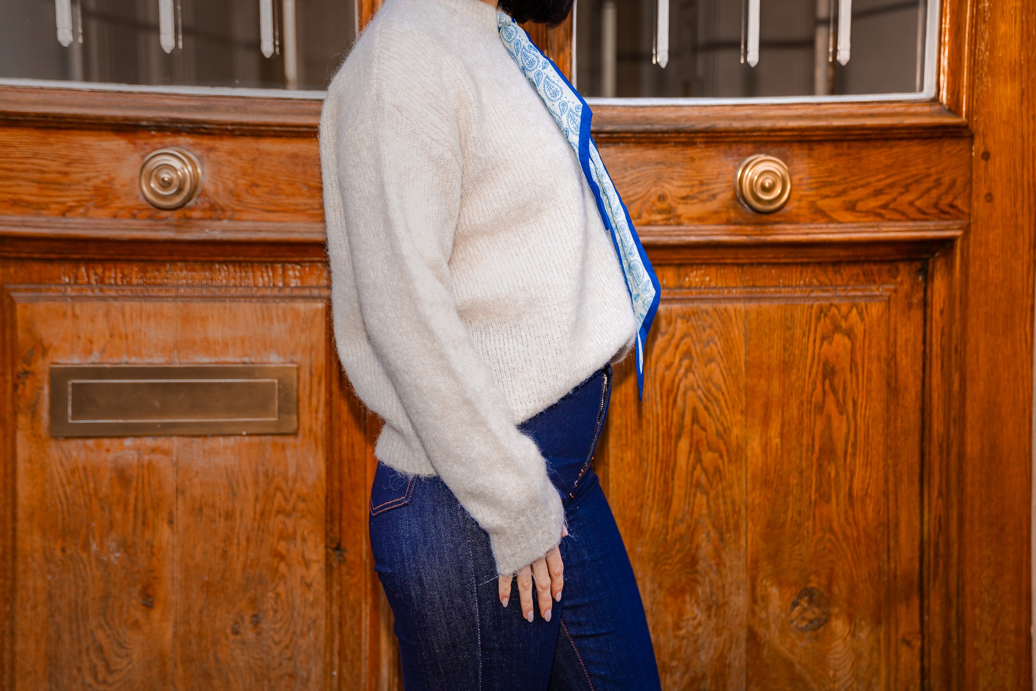 Pull LISA blanc/bleu.