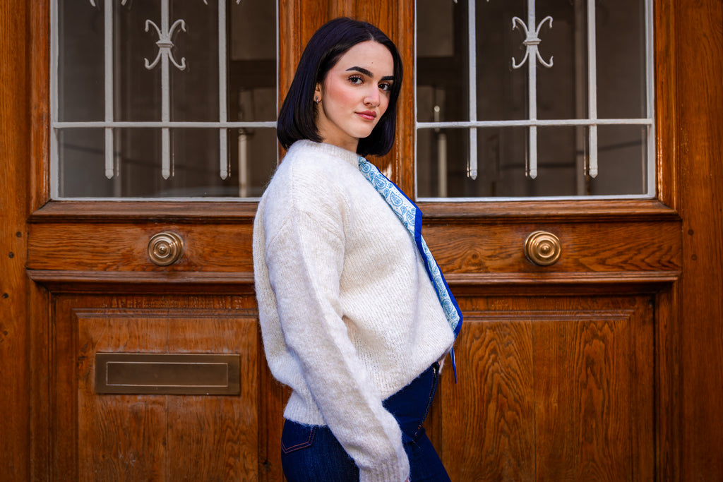 Pull LISA blanc/bleu.