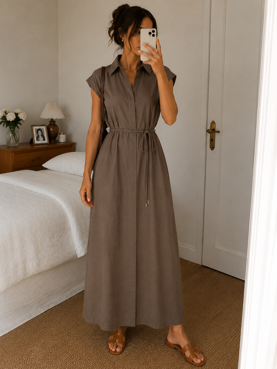 Robe AMÉLIA - taupe