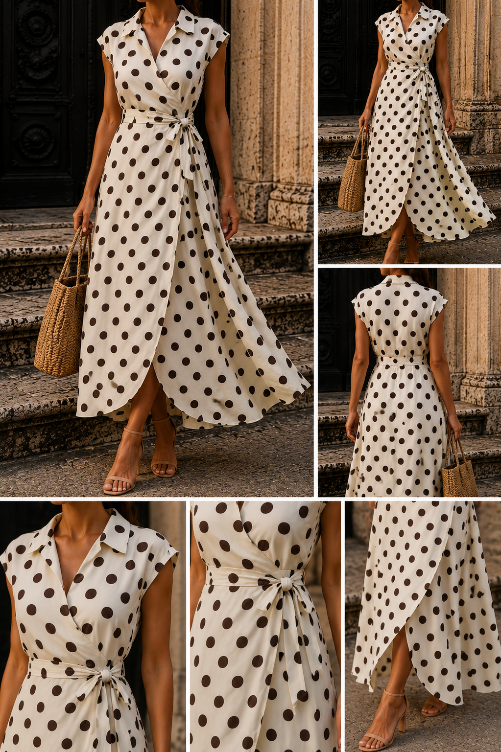 Robe MARIE - marron/beige
