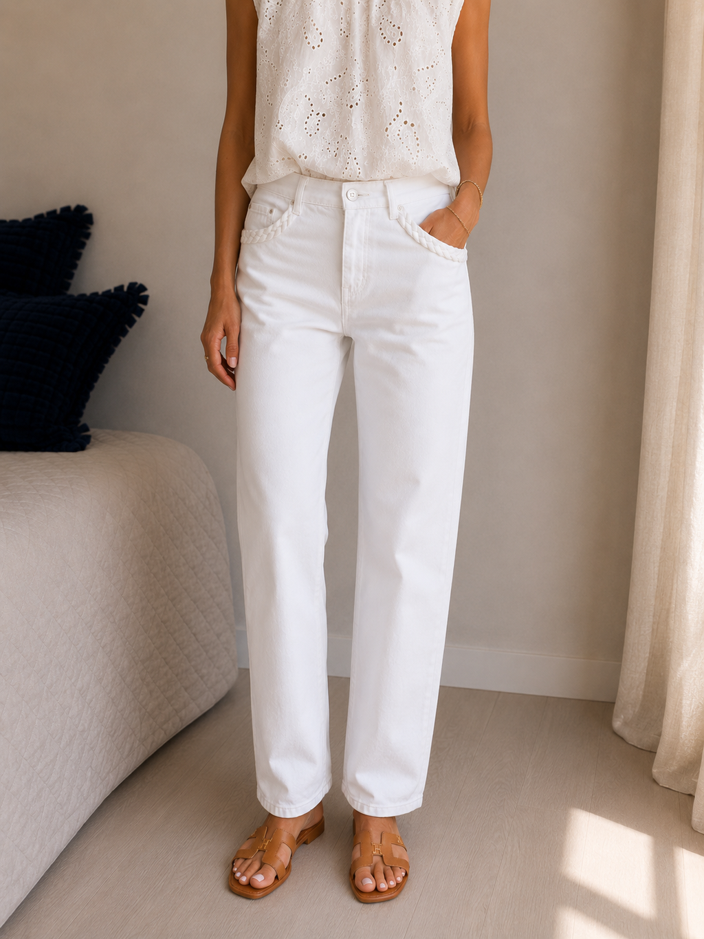 Jeans DINA - blanc