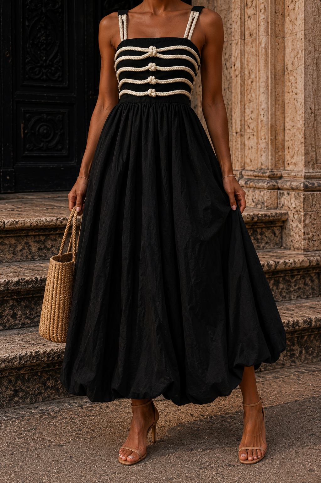 Robe ASSIA - noir/blanc