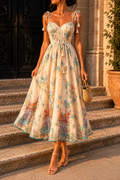 Robe CECILE - beige/vert