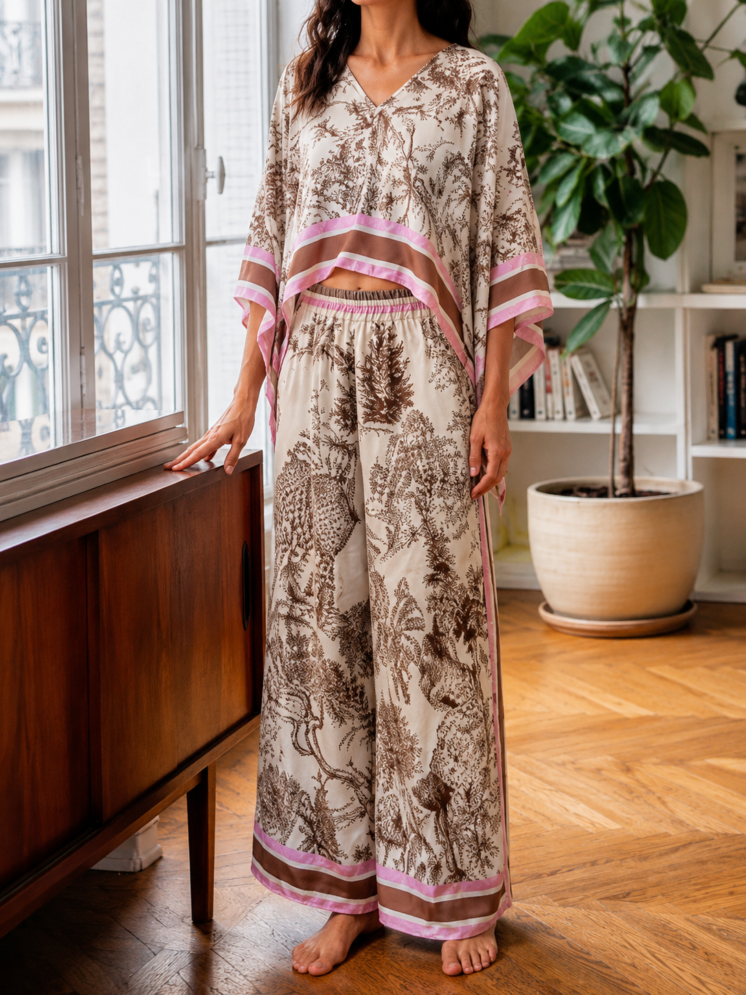 Ensemble MILLA - marron/rose