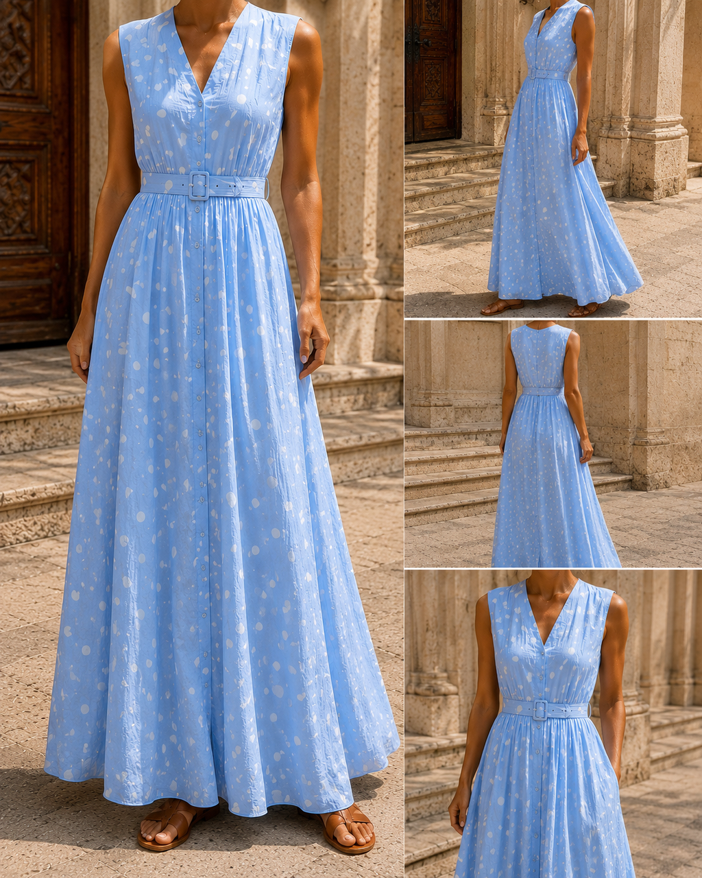 Robe SOFIA - bleu/blanc
