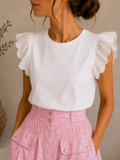 Top SARAH - blanc