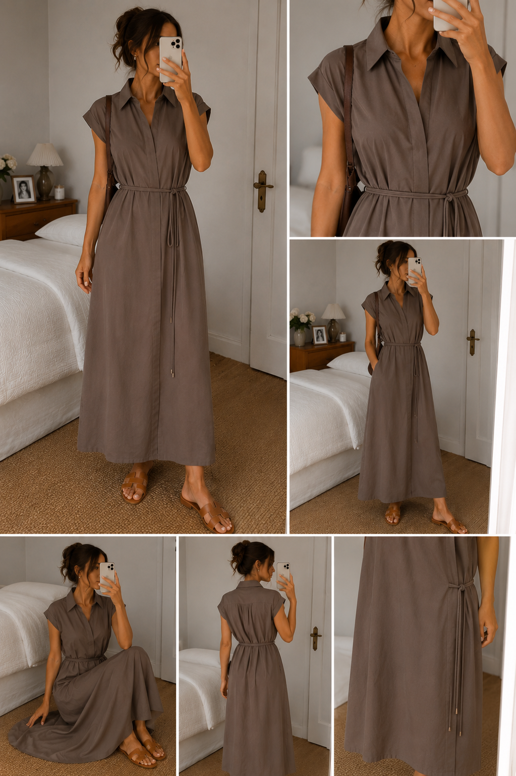 Robe AMÉLIA - taupe