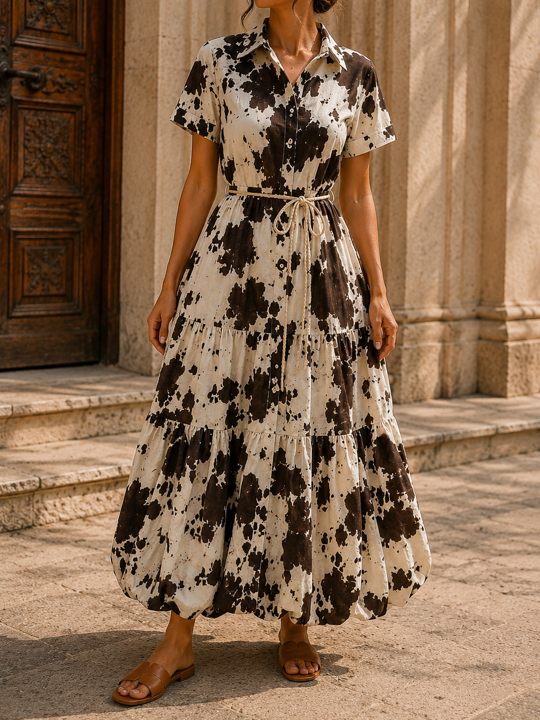 Robe LEYLA - marron/beige