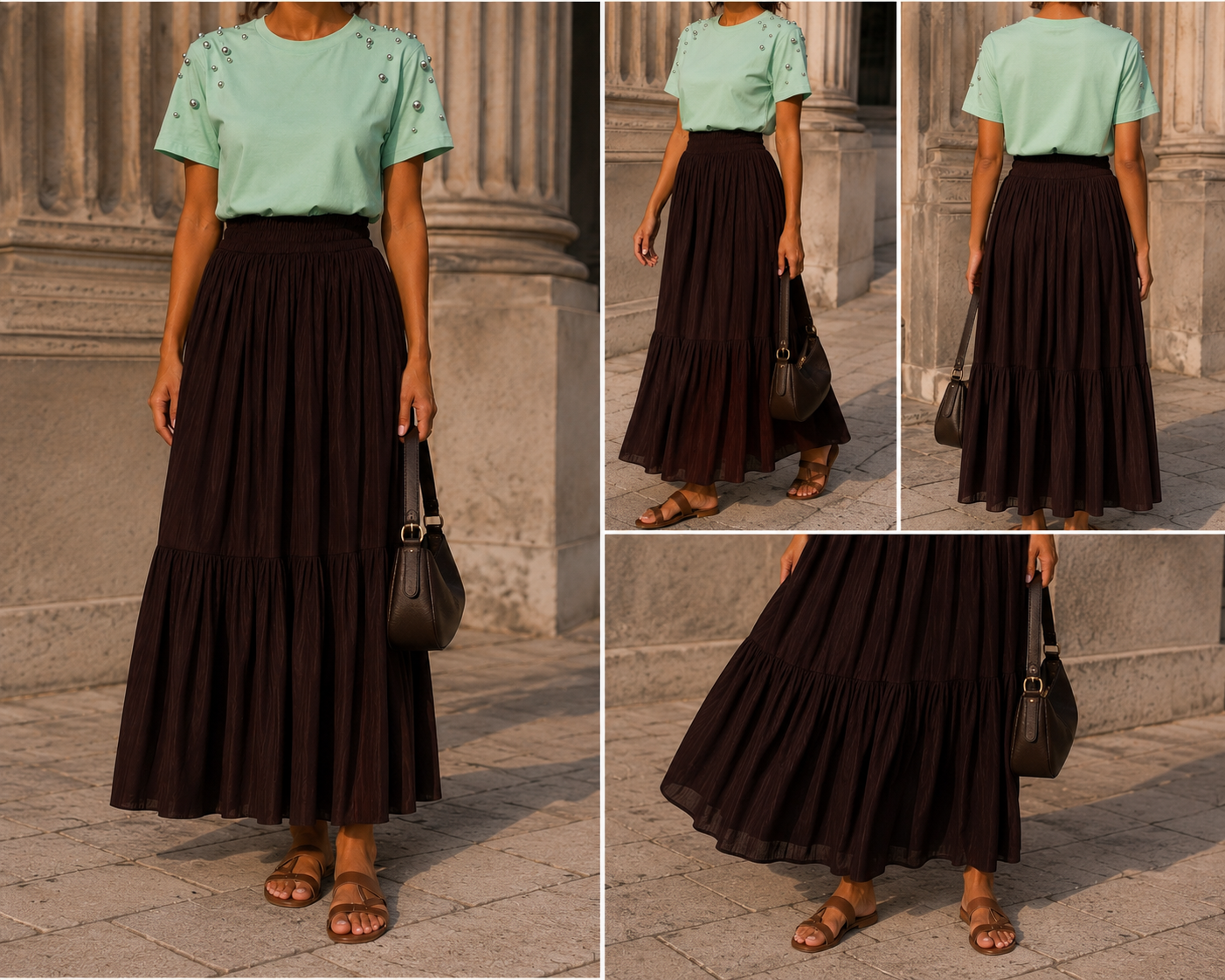 T-shirt INES - vert pastel