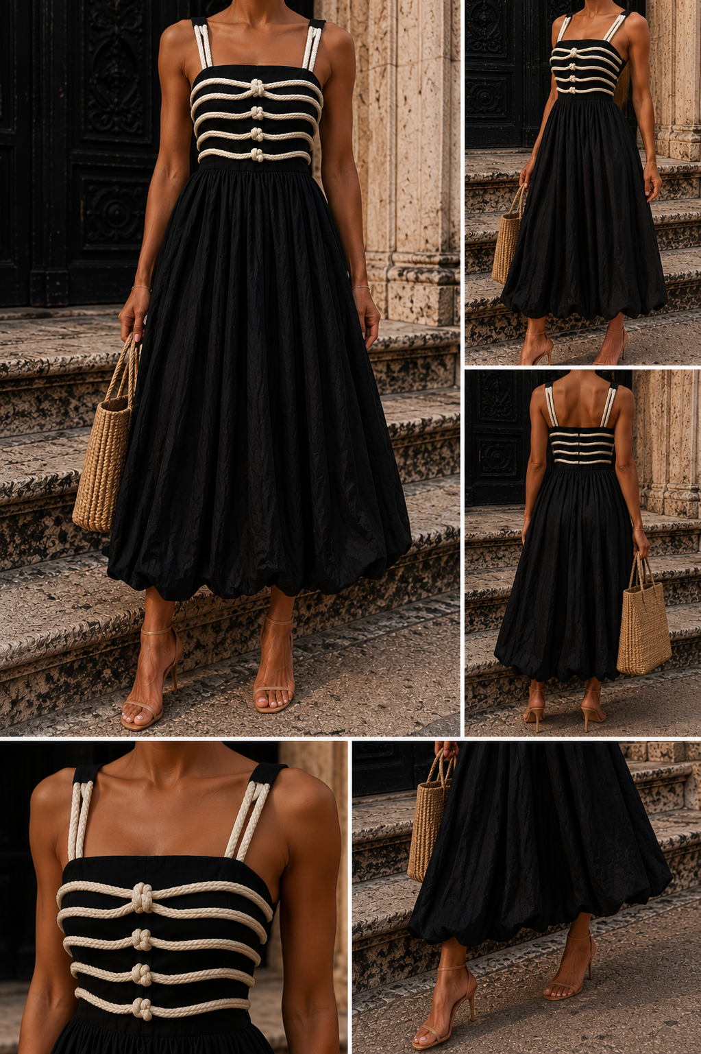 Robe ASSIA - noir/blanc