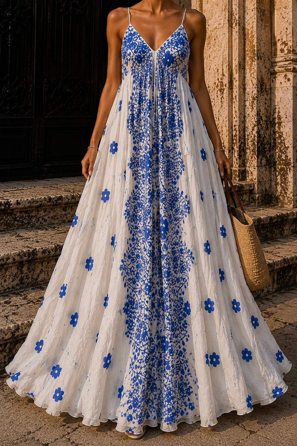 Robe JULIE - bleu/blanc