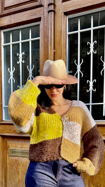 Pull SOLEIL - Jaune/Marron