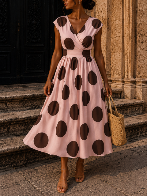 Robe FLORENCE - marron/rose