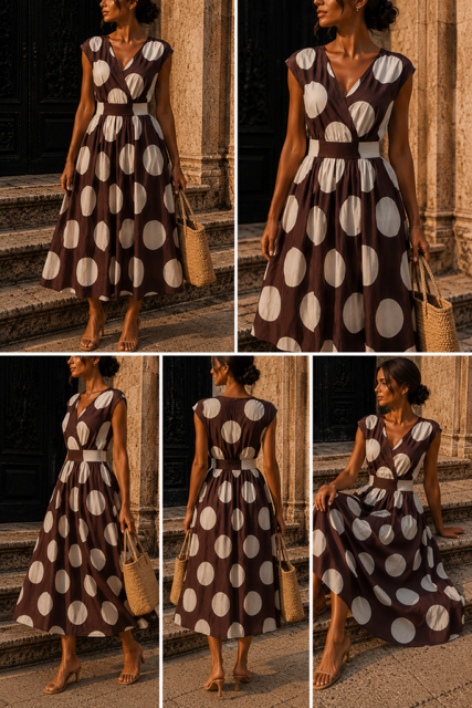 Robe FLORENCE - marron/beige